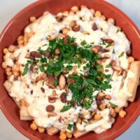 Closeup of a ready Fatteh.