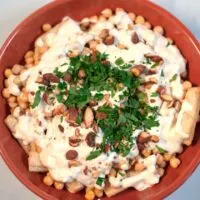 Closeup of a ready Fatteh.