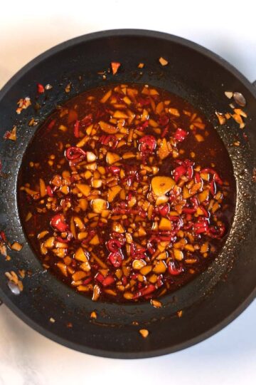 Ready Thai Seasoning Sauce in a pan.