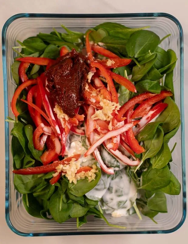 Coconut milk and curry paste cover the Dumpling Bake.