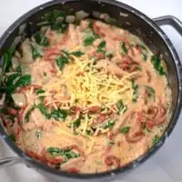 Closeup of Crack Chicken Soup in a pot.