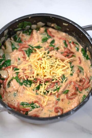 Closeup of Crack Chicken Soup in a pot.