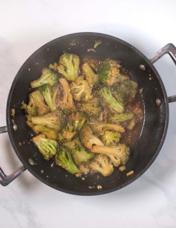 Broccoli in Garlic Soy Sauce.