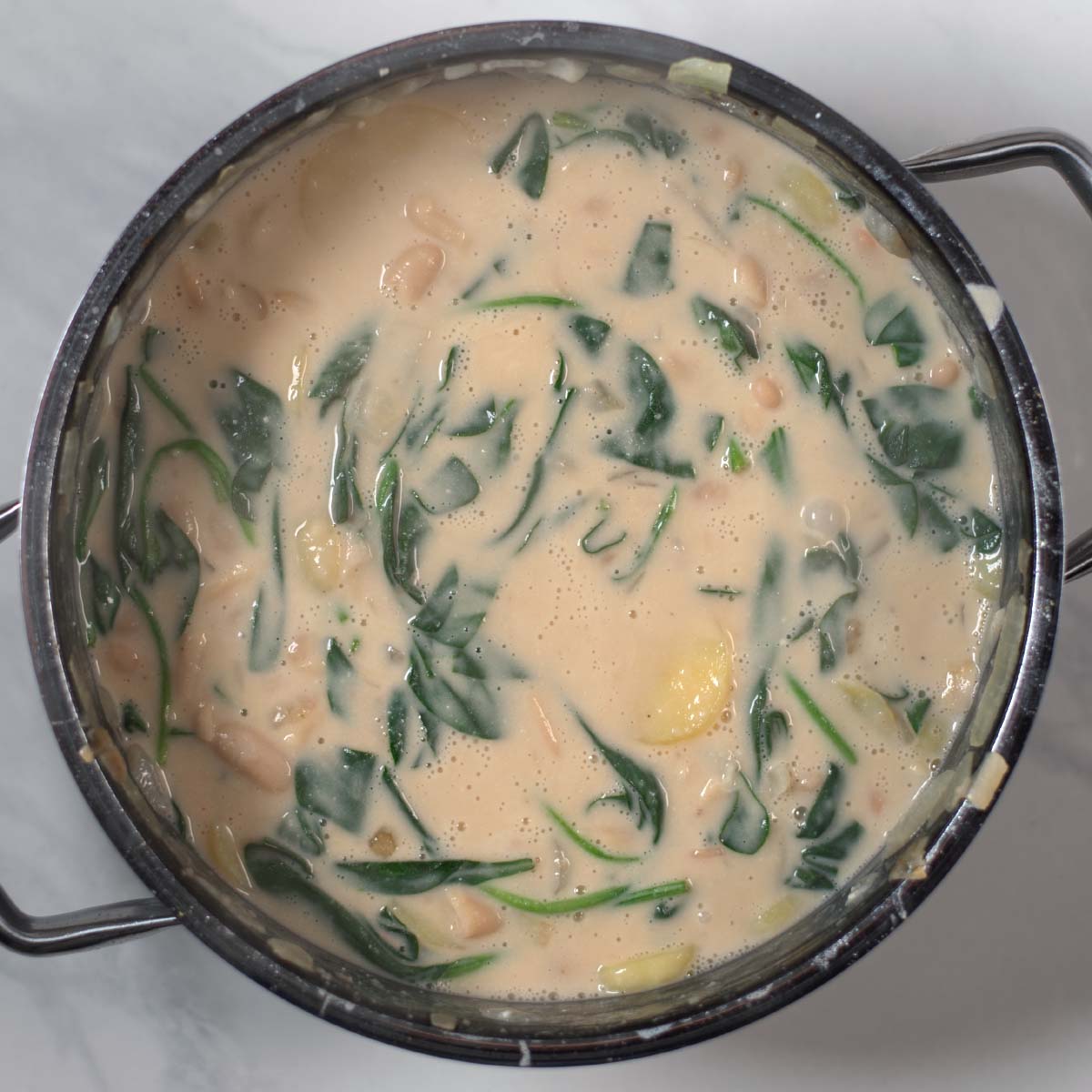 Creamy Million Dollar Soup in a large pot.