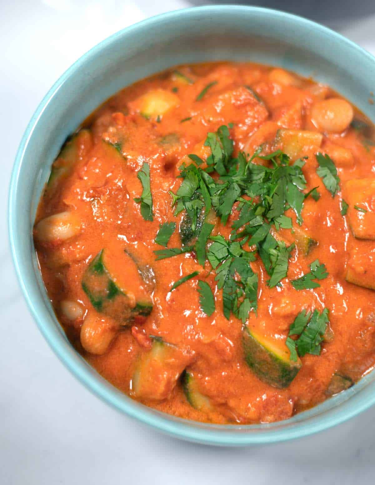 Another serving bowl with Zucchini Stew.