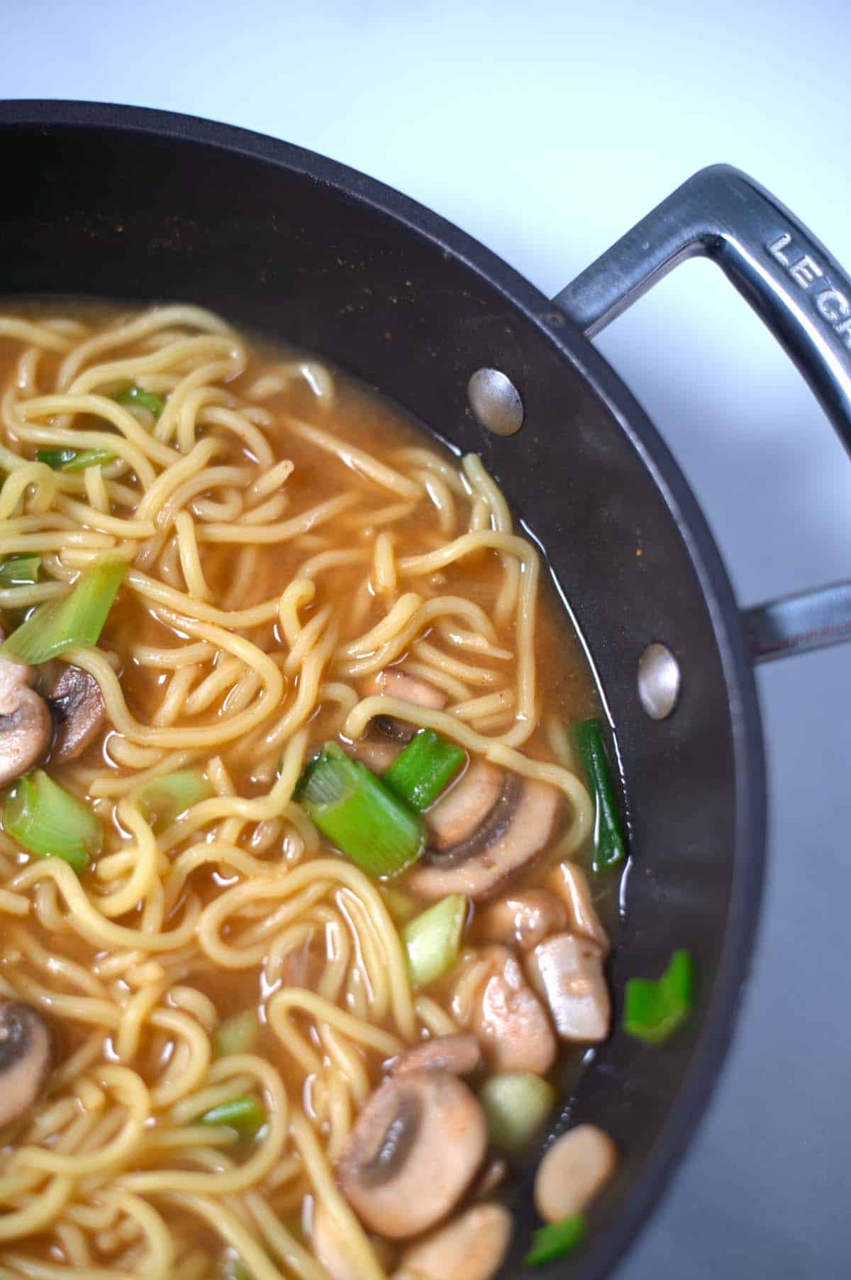 Brown broth from the Ramen Seasoning.