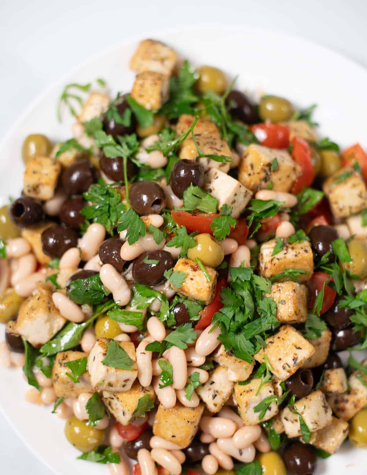 Closeup of Olive Salad.