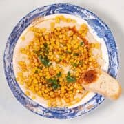 Bread is used for dipping.
