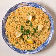 A serving of Lemon Butter Orzo.