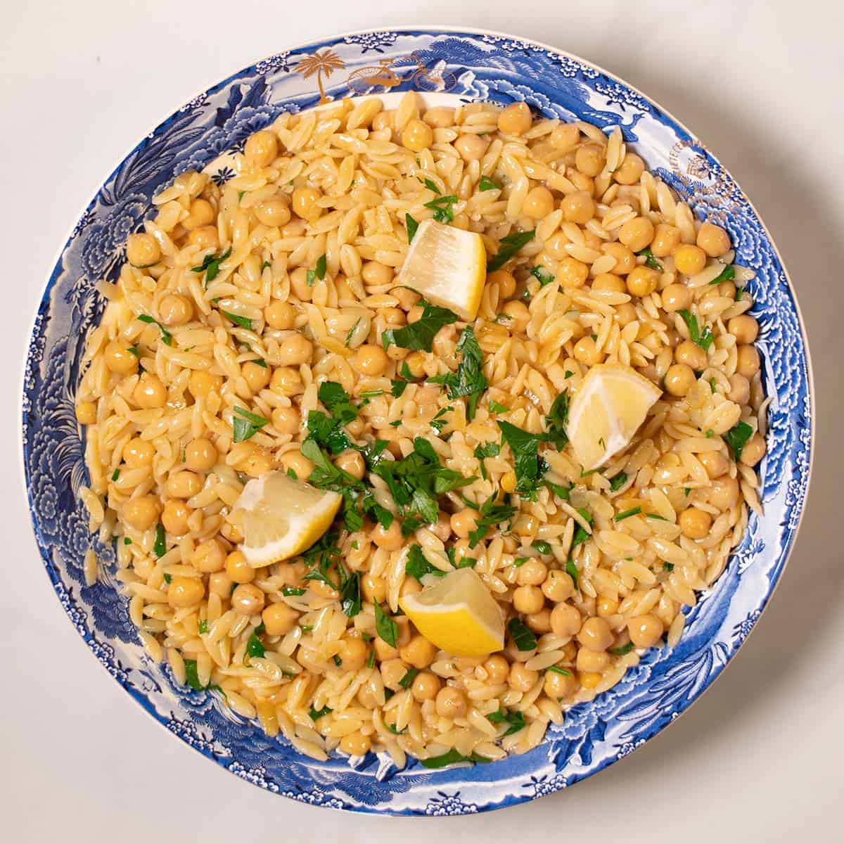 A serving of Lemon Butter Orzo.